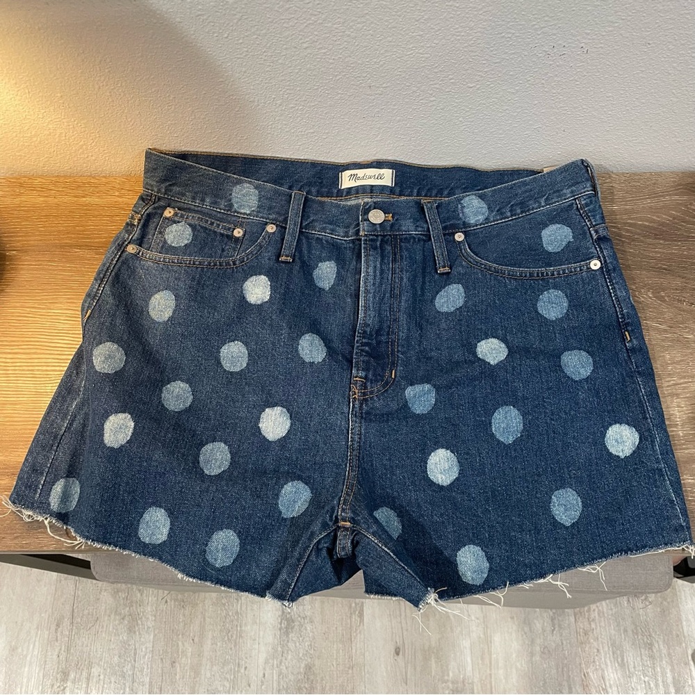 *NWT* Madewell Polka Dot “The Perfect Jean Shorts” Women’s Size 32
